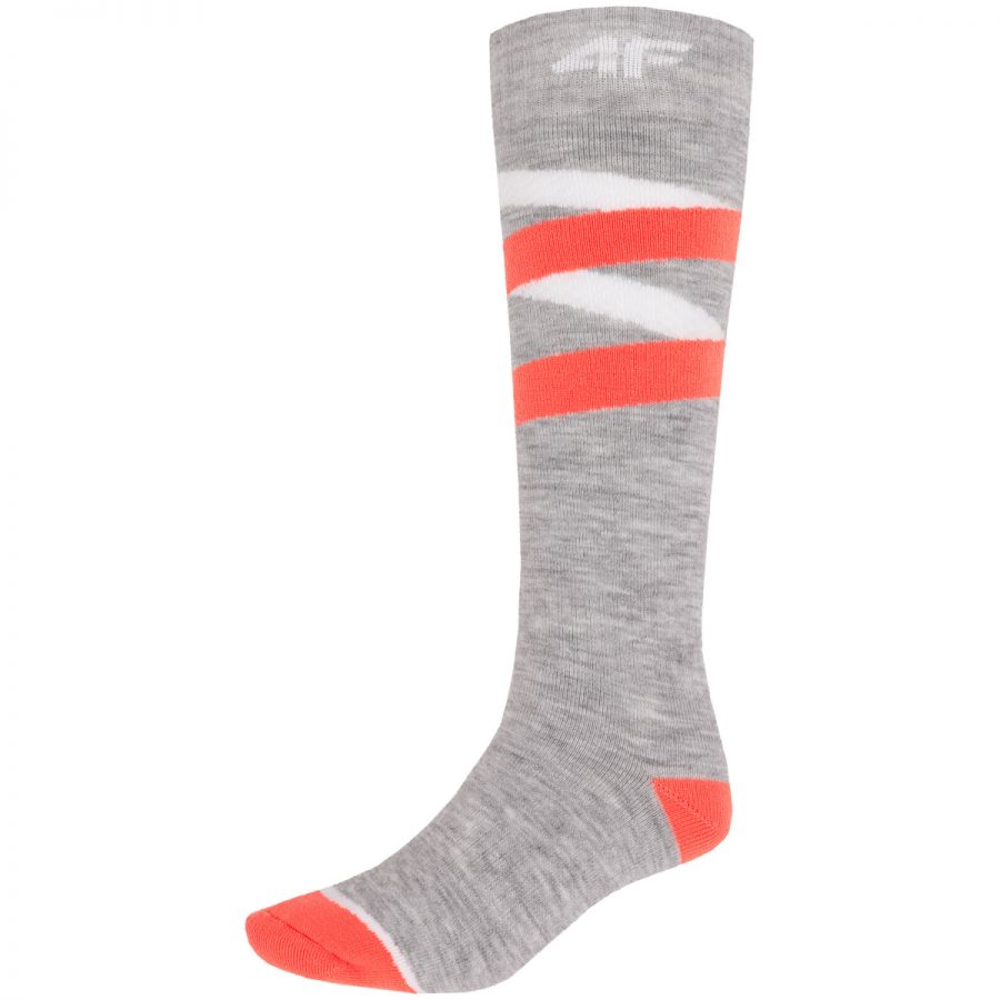 4F chaussettes de ski, femmes, gris clair