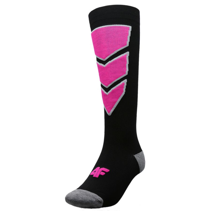 4F chaussettes de ski, femmes, noir