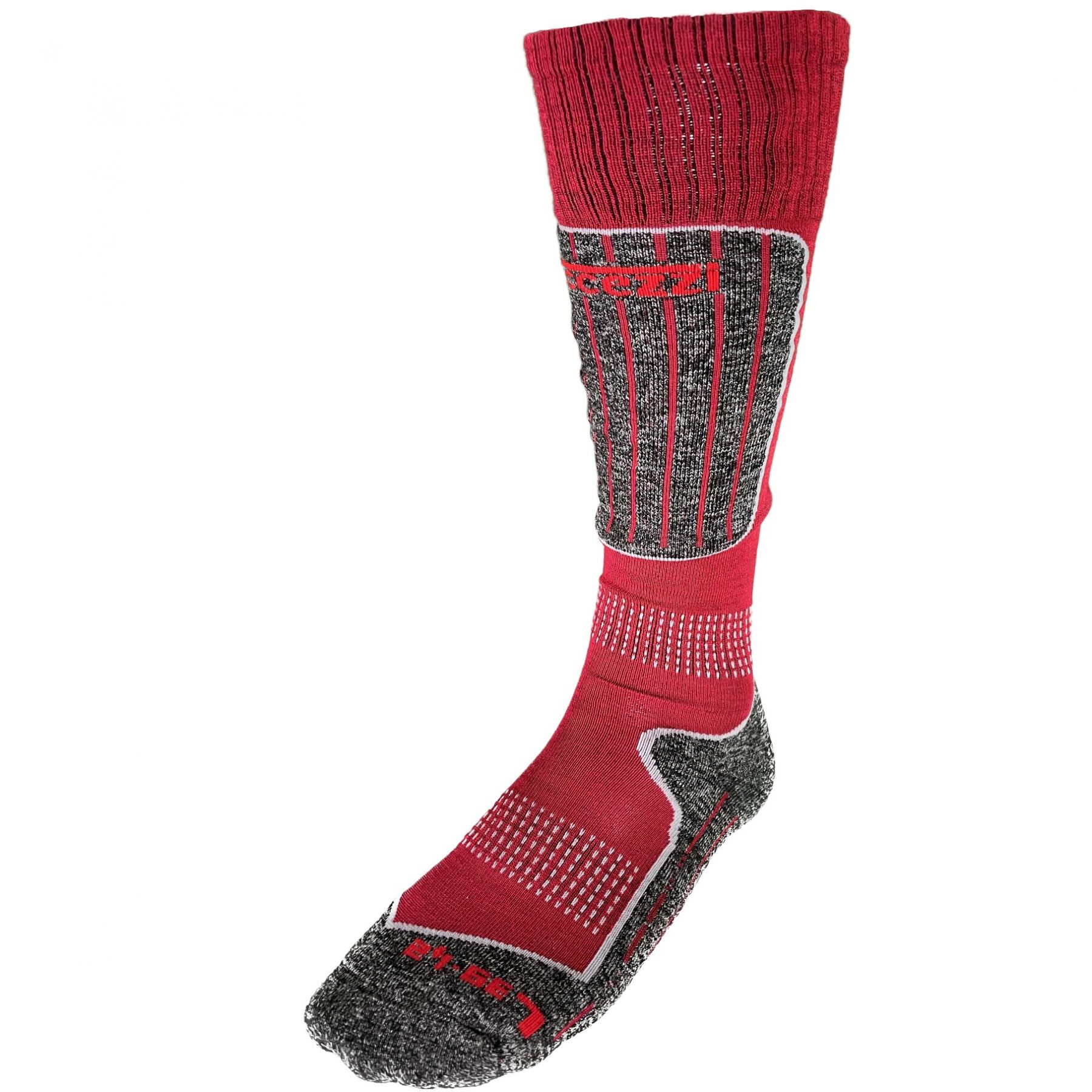 Accezzi Merino 20, chaussettes de ski, rouge