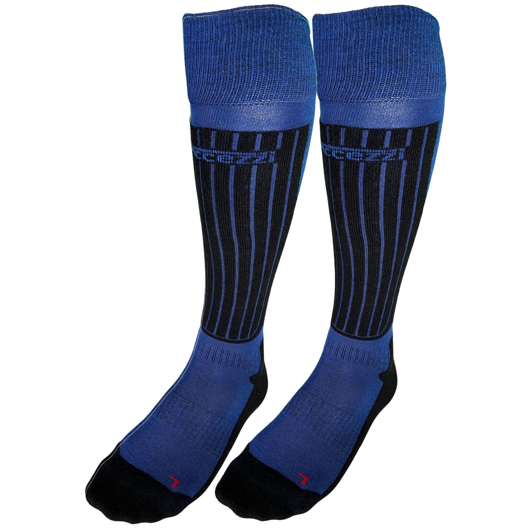 Accezzi Merino 50, chaussettes de ski, 2 paires, bleu