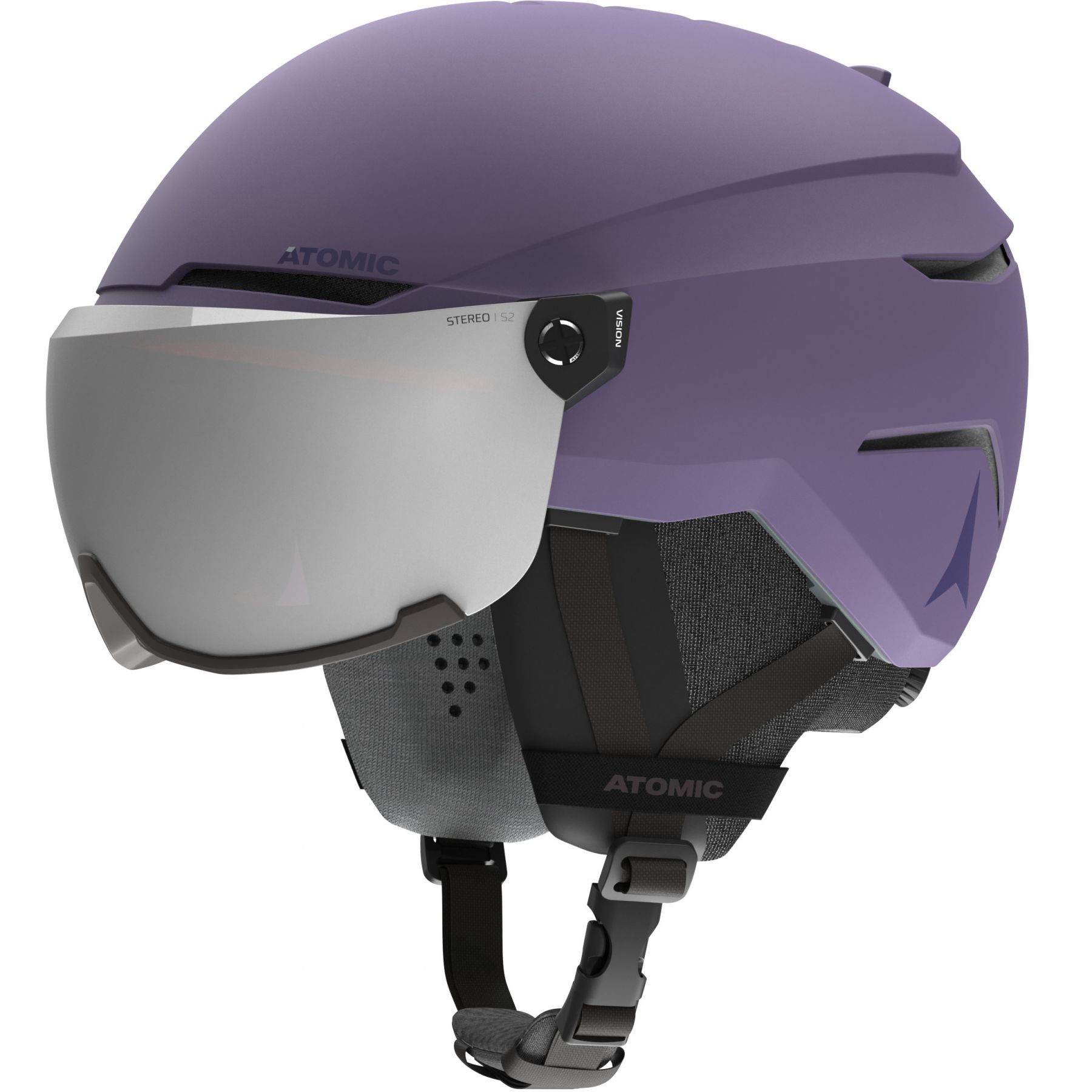 Atomic Savor Visor Stereo, casque de ski à visière, violet