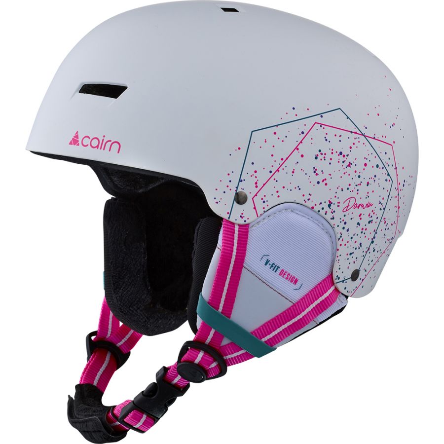 Cairn Darwin, casque de ski, junior, blanc/rose