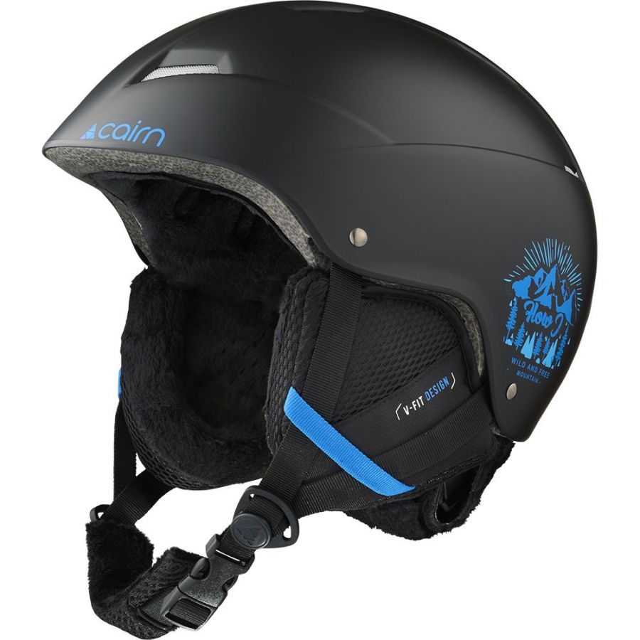 Cairn Flow, casque de ski, junior, noir/bleu