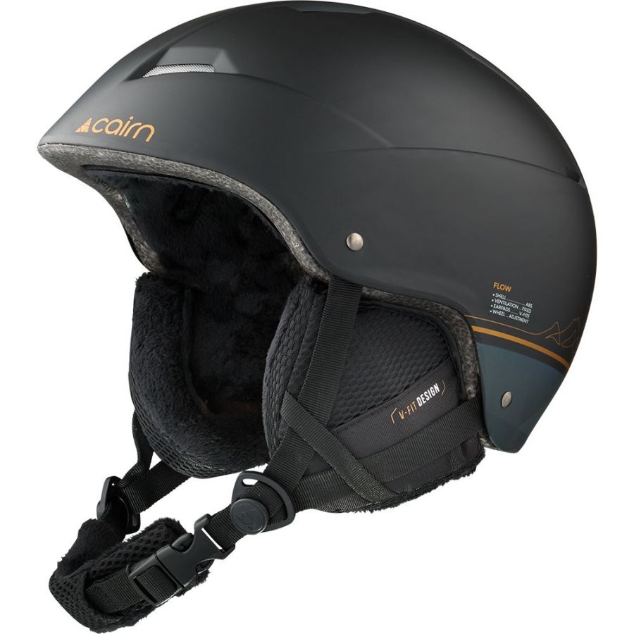 Cairn Flow, casque de ski, noir/copper