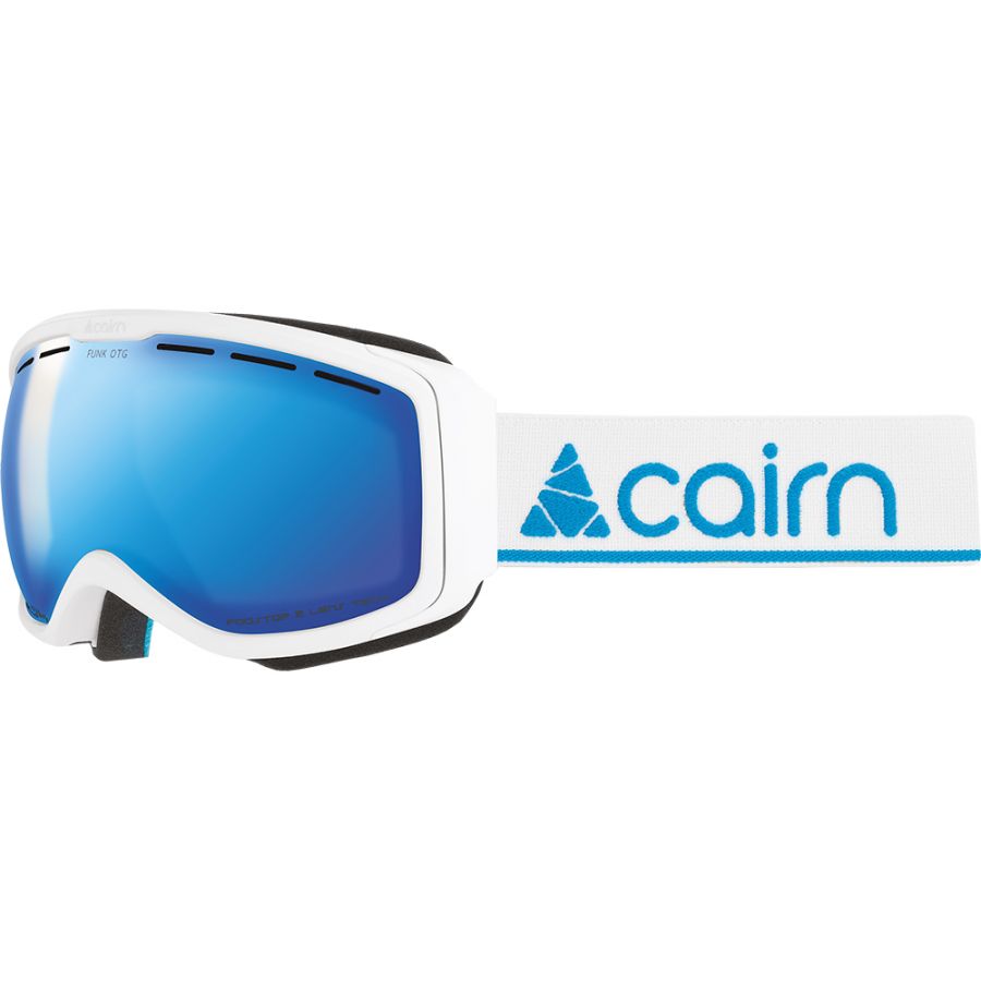 Cairn Funk, OTG masque de ski, enfants, mat white blue