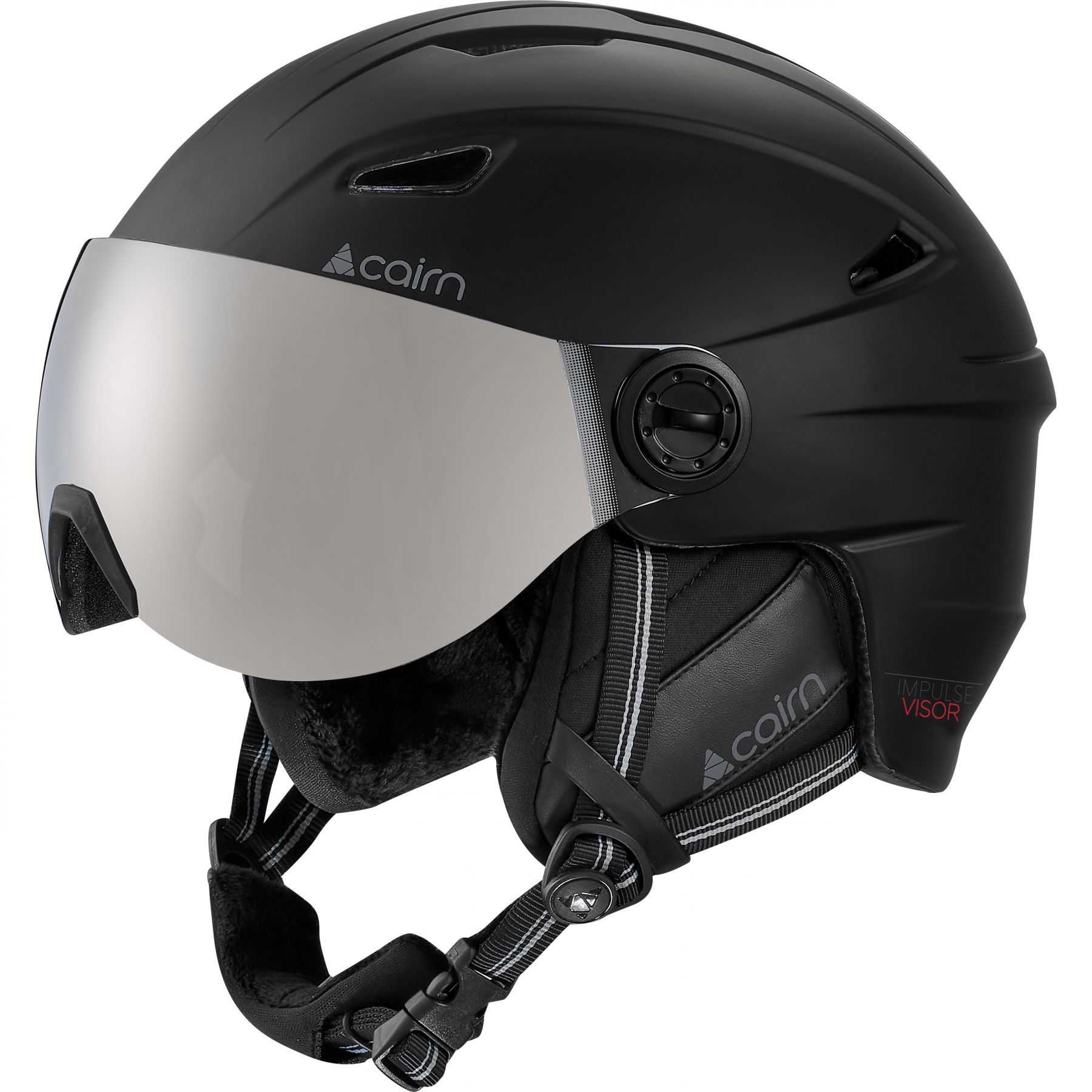 Cairn Impulse, casque de ski avec visière, junior, noir