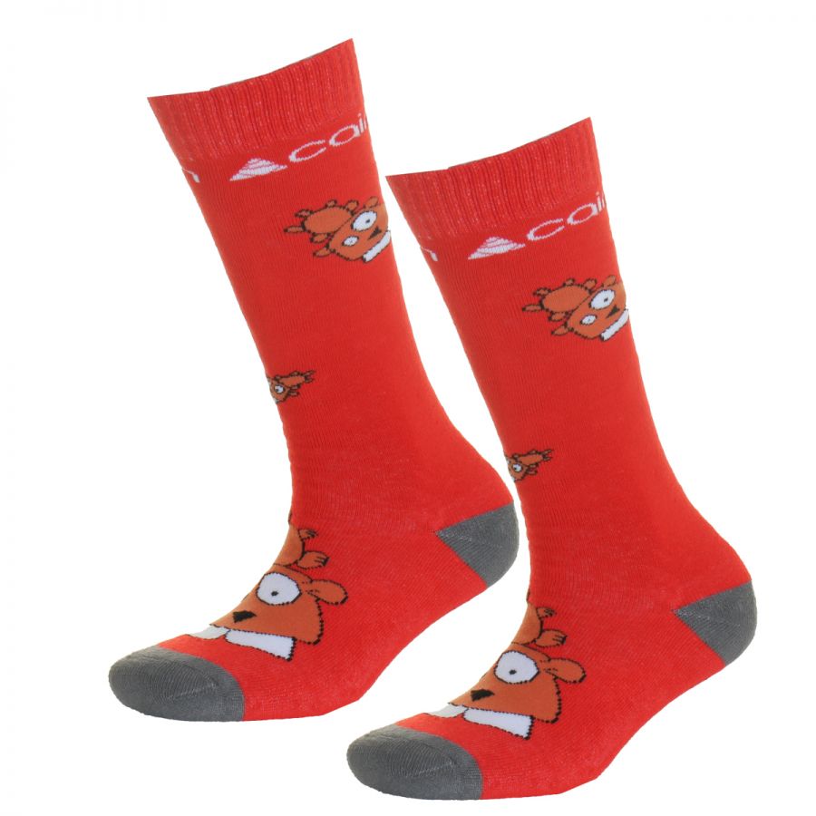 Cairn Spirit chaussettes de ski, 2 pack, enfants, red marmot