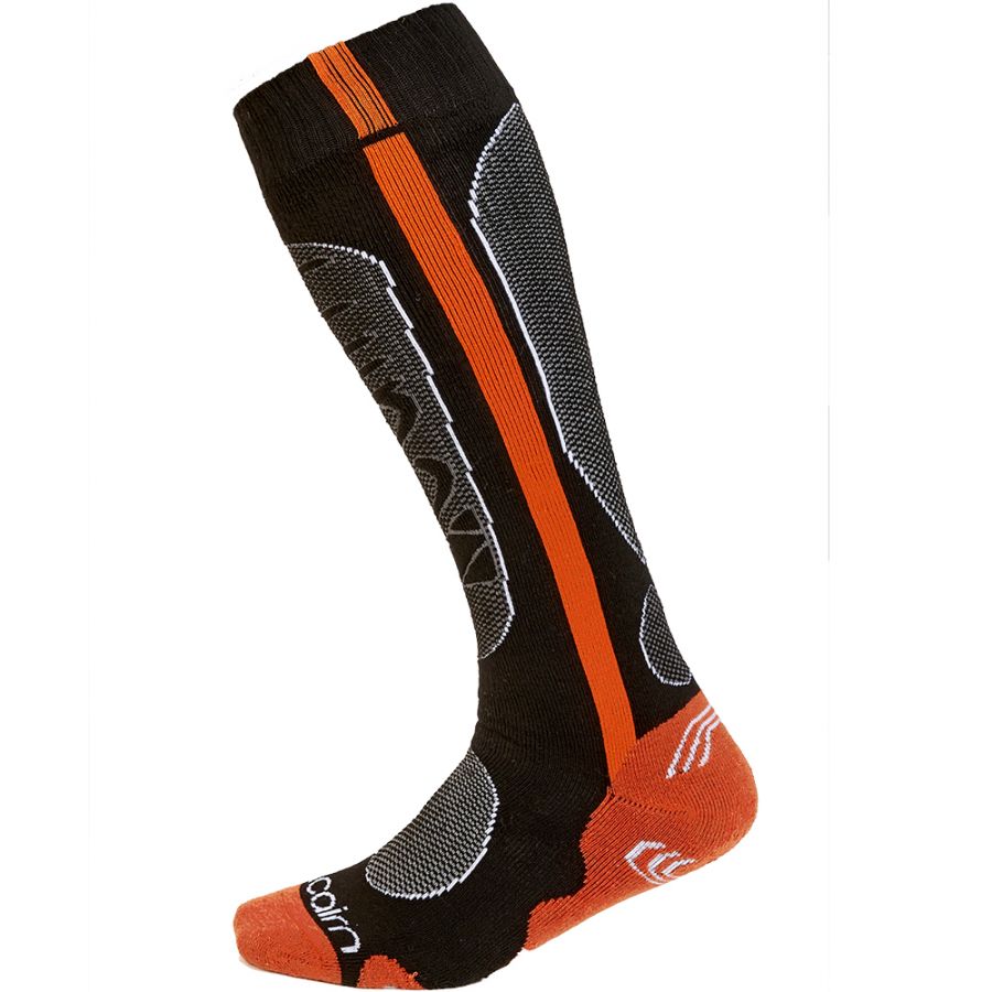 Cairn Spirit, chaussettes de ski, noir/rouge