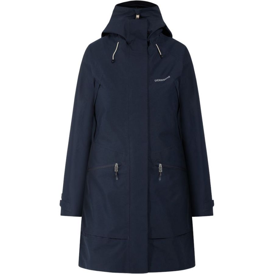 Didriksons Femme Bleu Ilma, Manteau Imperméable, Foncé