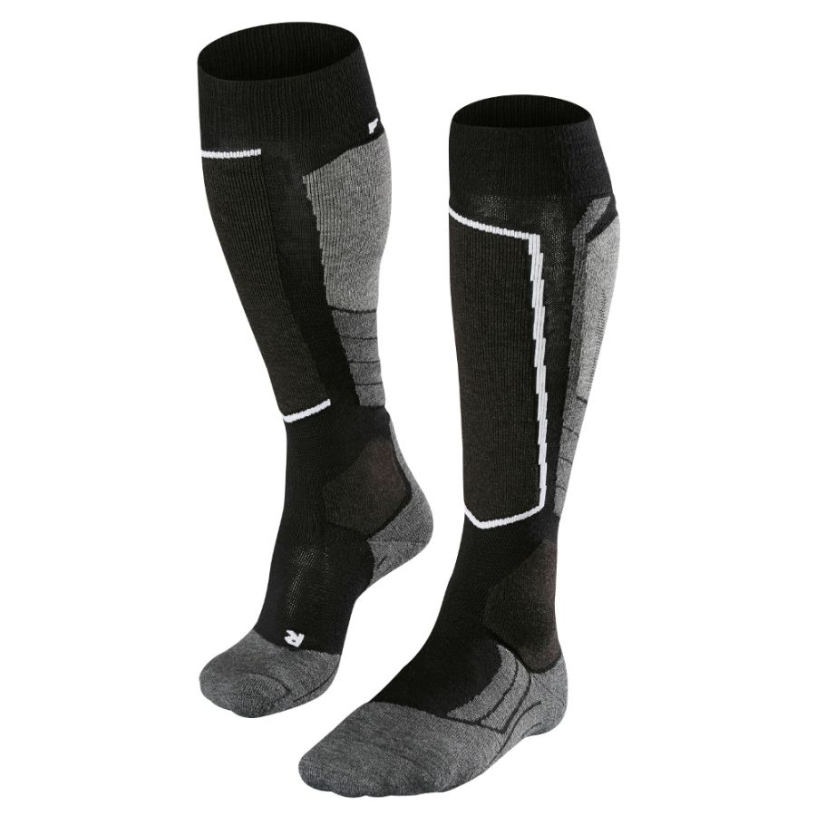 Falke SK2, chaussettes de ski en laine, hommes, noires-mixtes