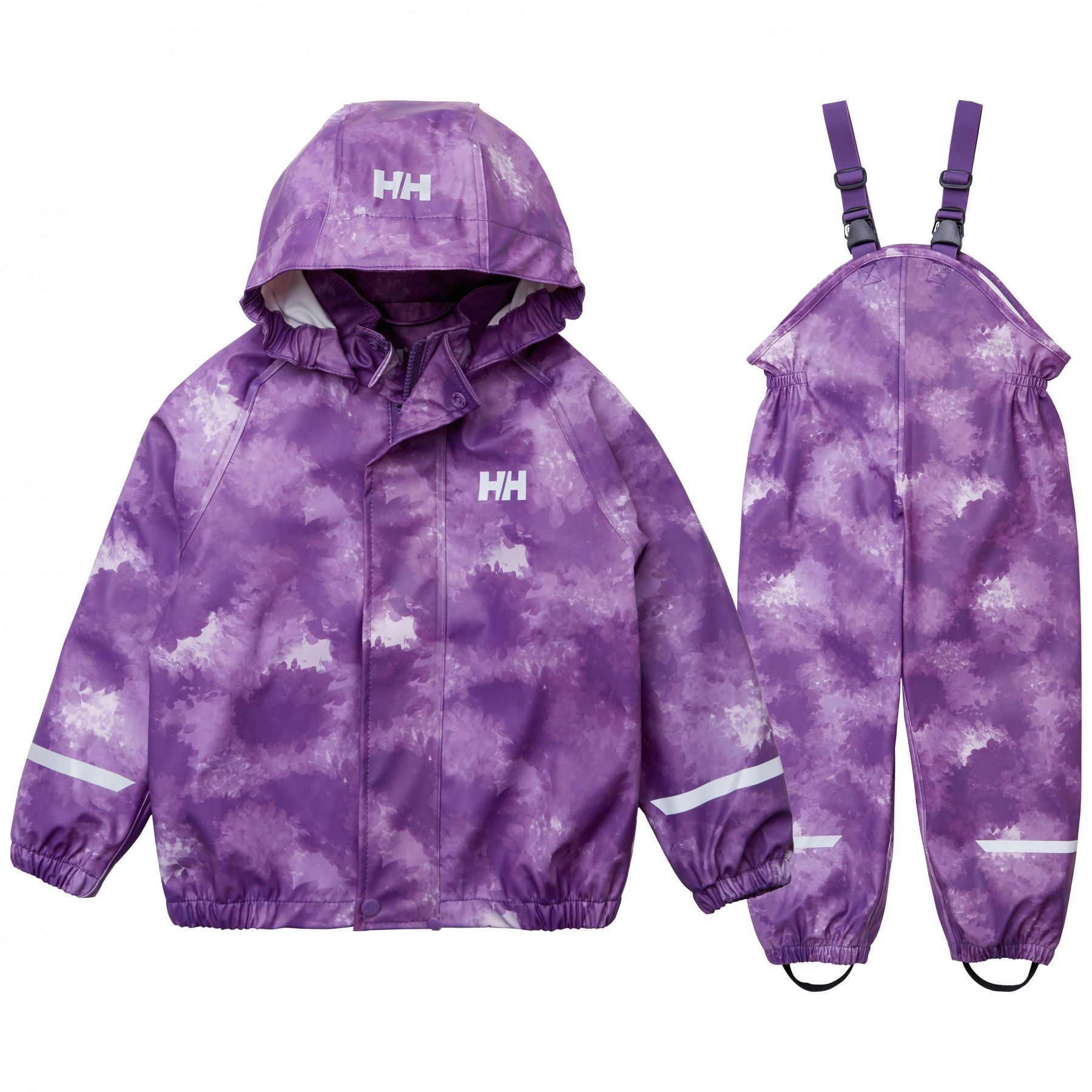 Helly Hansen Bergen 2.0 PU AOP, ensemble de pluie, enfants, violet