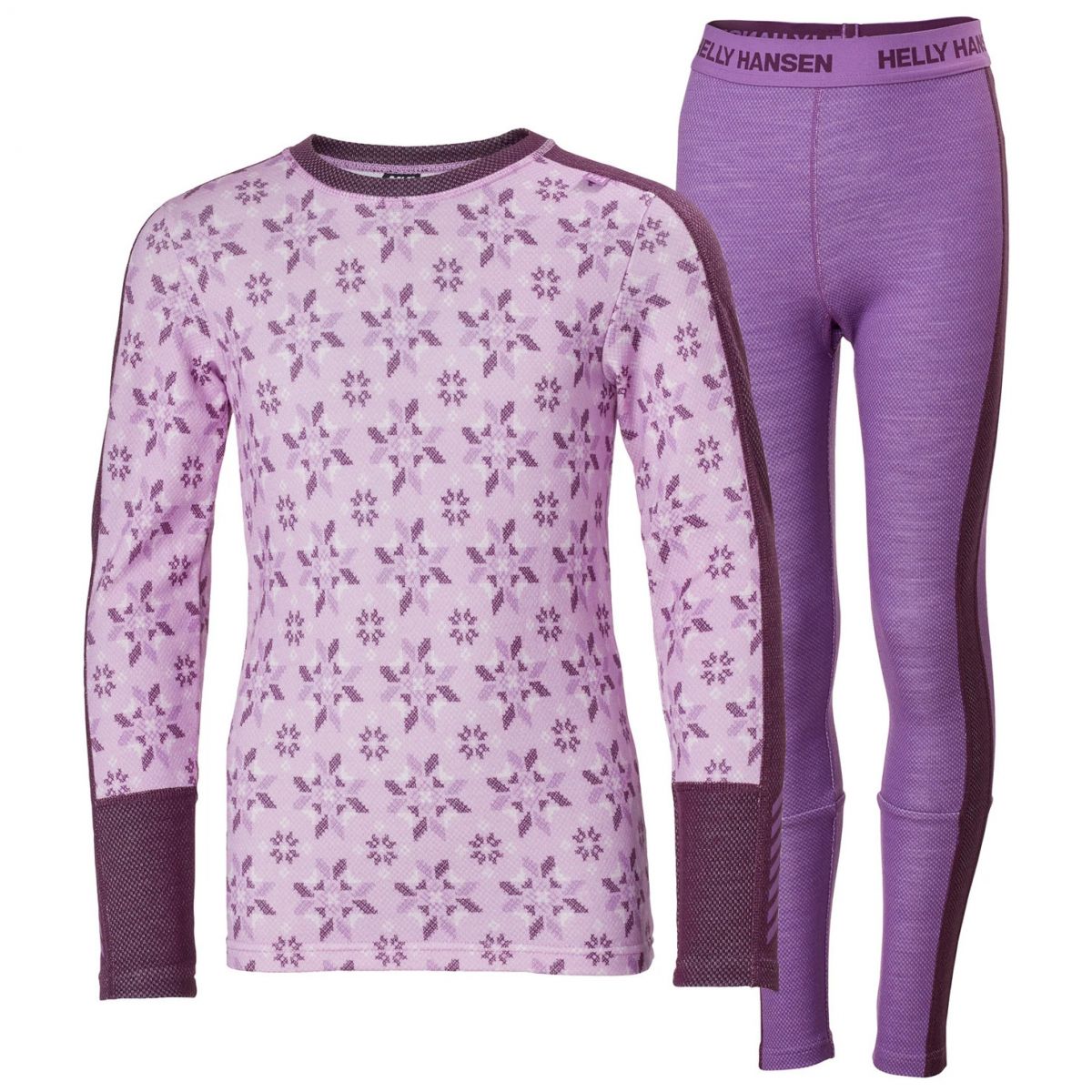 Helly Hansen Graphic Lifa Merino, ensemble, junior, violet