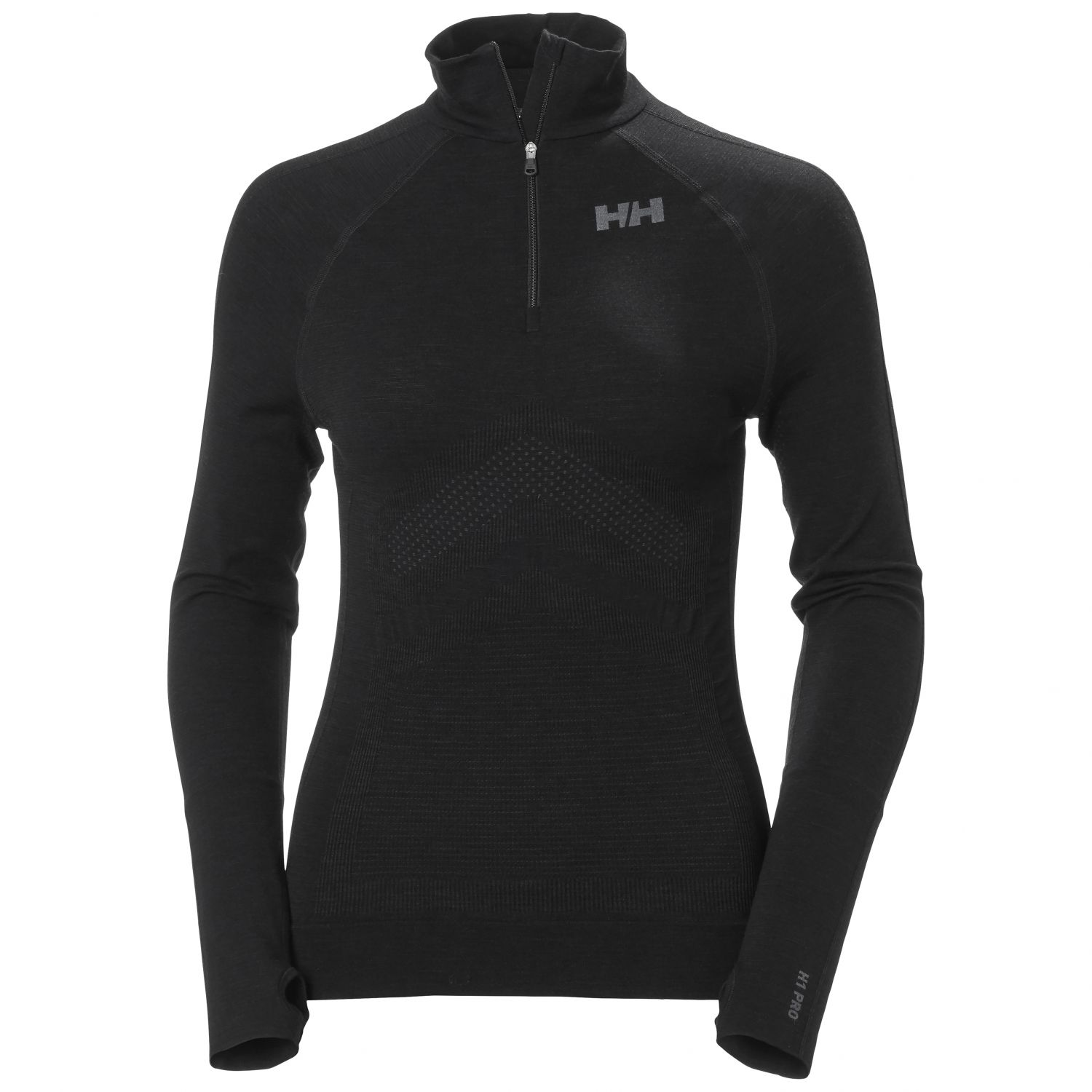 Helly Hansen H1 Pro Lifa Seamless 1/2 zip, femmes, noir