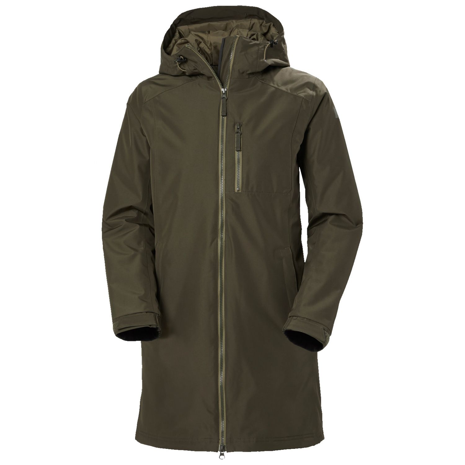 Helly Hansen Long Belfast, manteau d'hiver, femme, vert