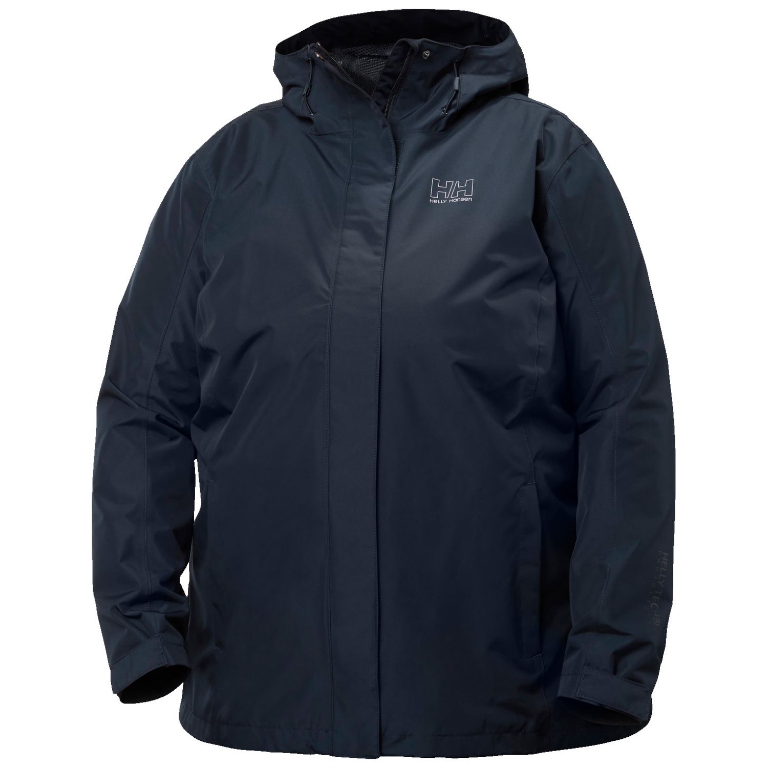 Helly Hansen Seven J Plus, veste de pluie, femme, taille plus, navy