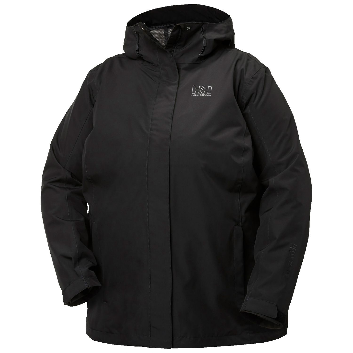 Helly Hansen Seven J Plus, veste de pluie, femme, taille plus, noir