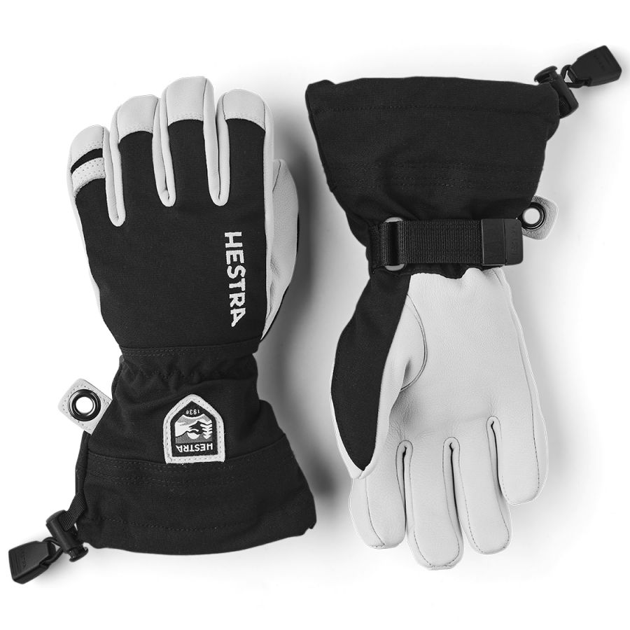 Hestra Army Leather Heli gants de ski, junior, noir