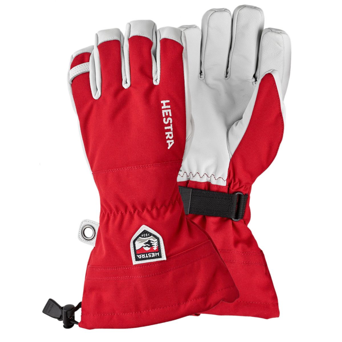 Hestra Army Leather Heli gants de ski, rouge