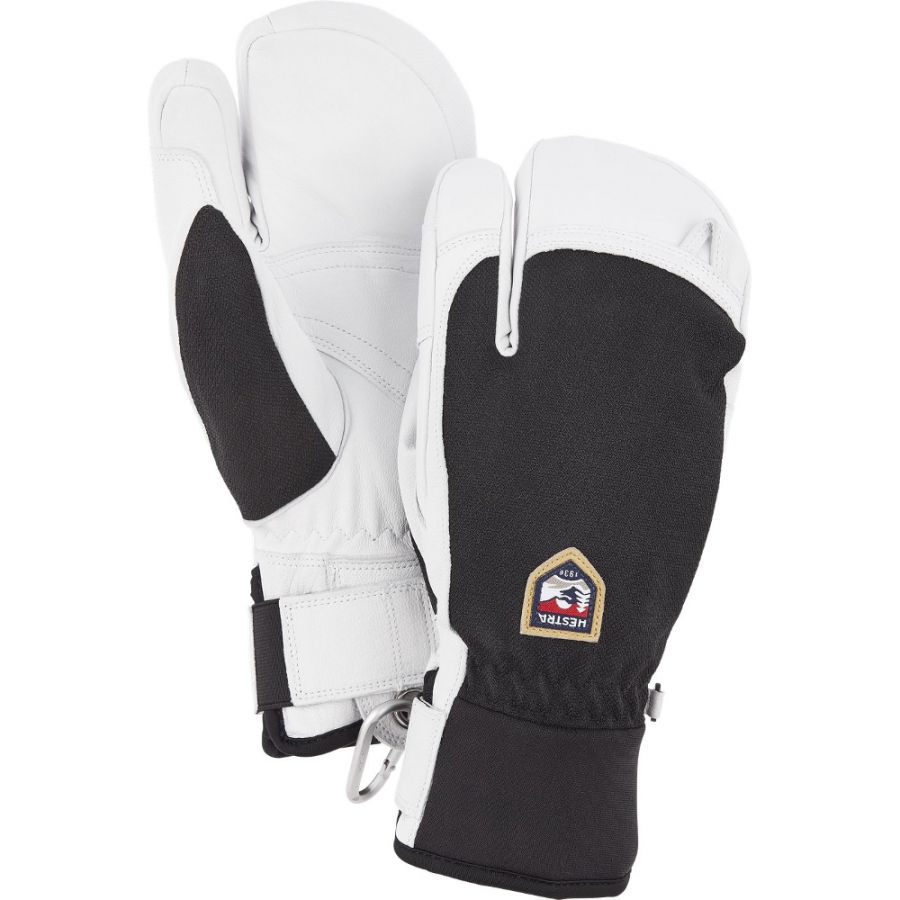 Hestra Army Leather Patrol 3 doigts gants de ski, noir