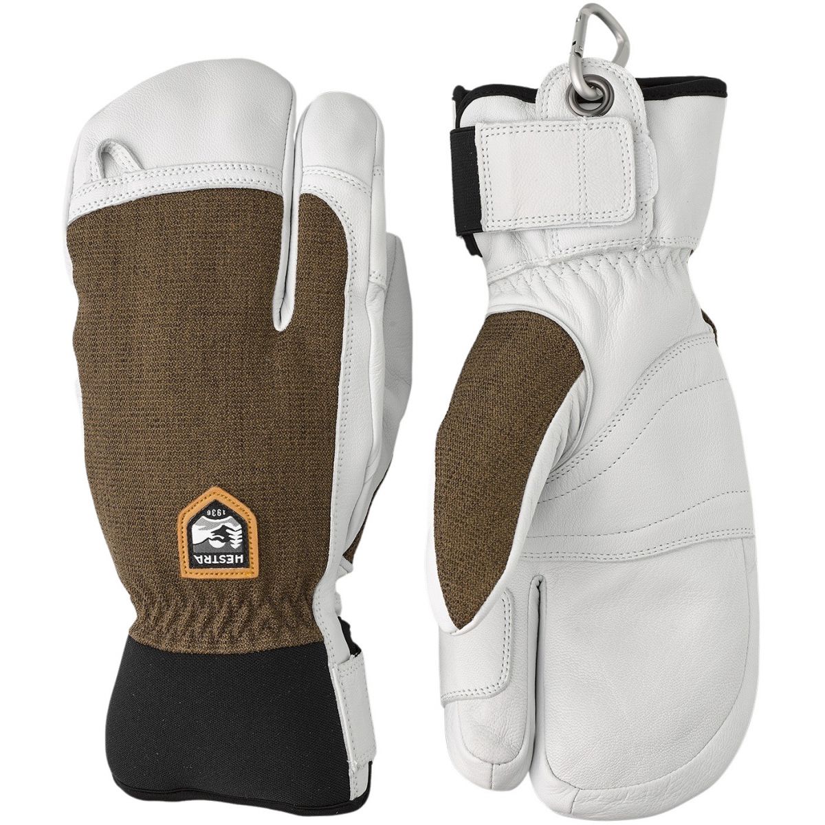 Hestra Army Leather Patrol, 3 doigts gants de ski, olive