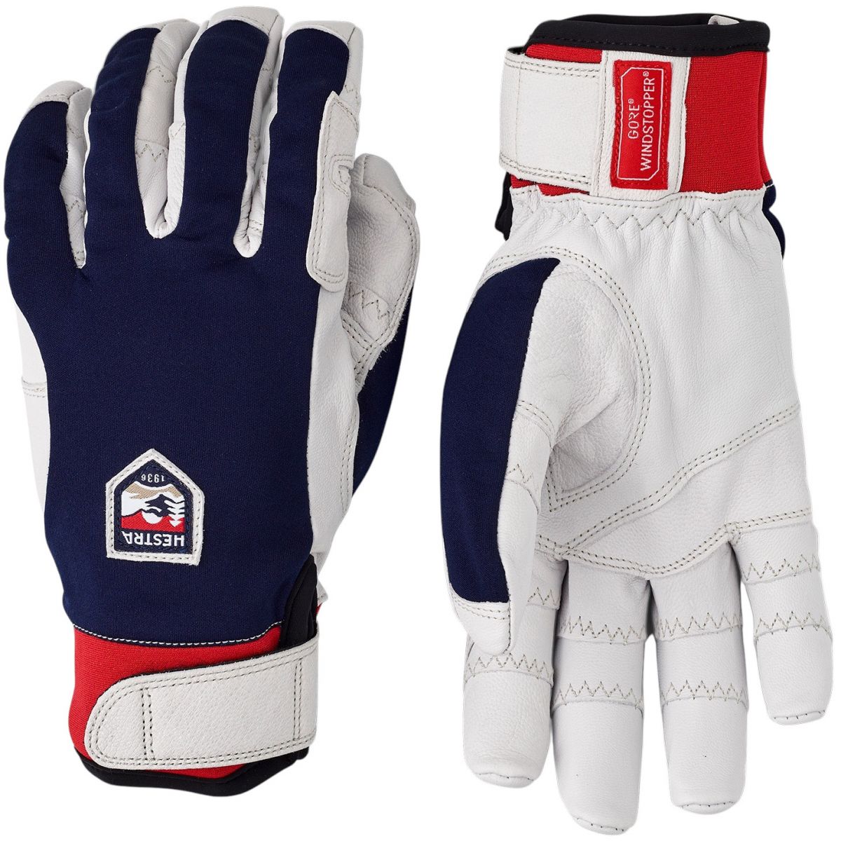 Hestra Ergo Grip Active, gants de ski, marine/blanc