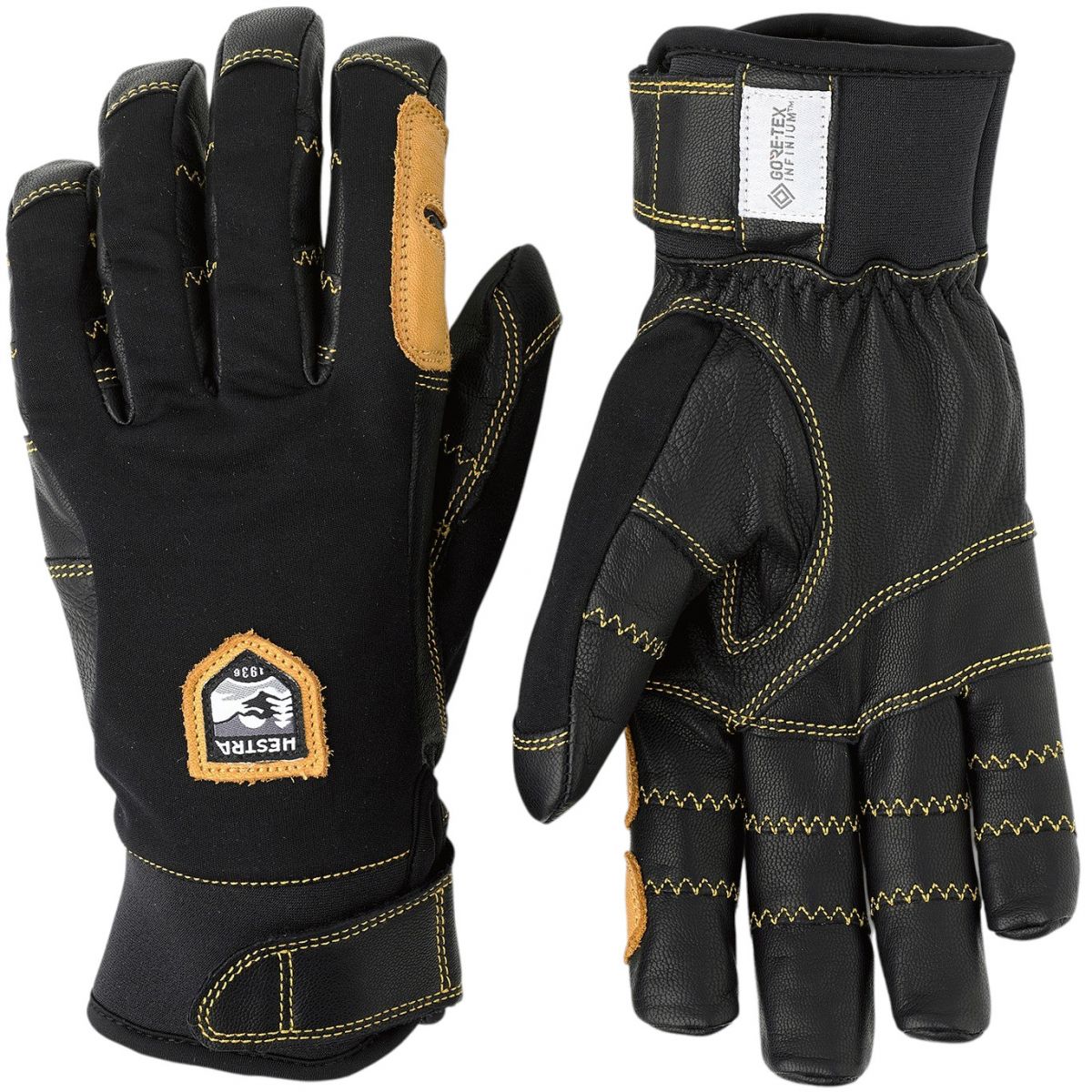 Hestra Ergo Grip Active, gants de ski, noir/noir