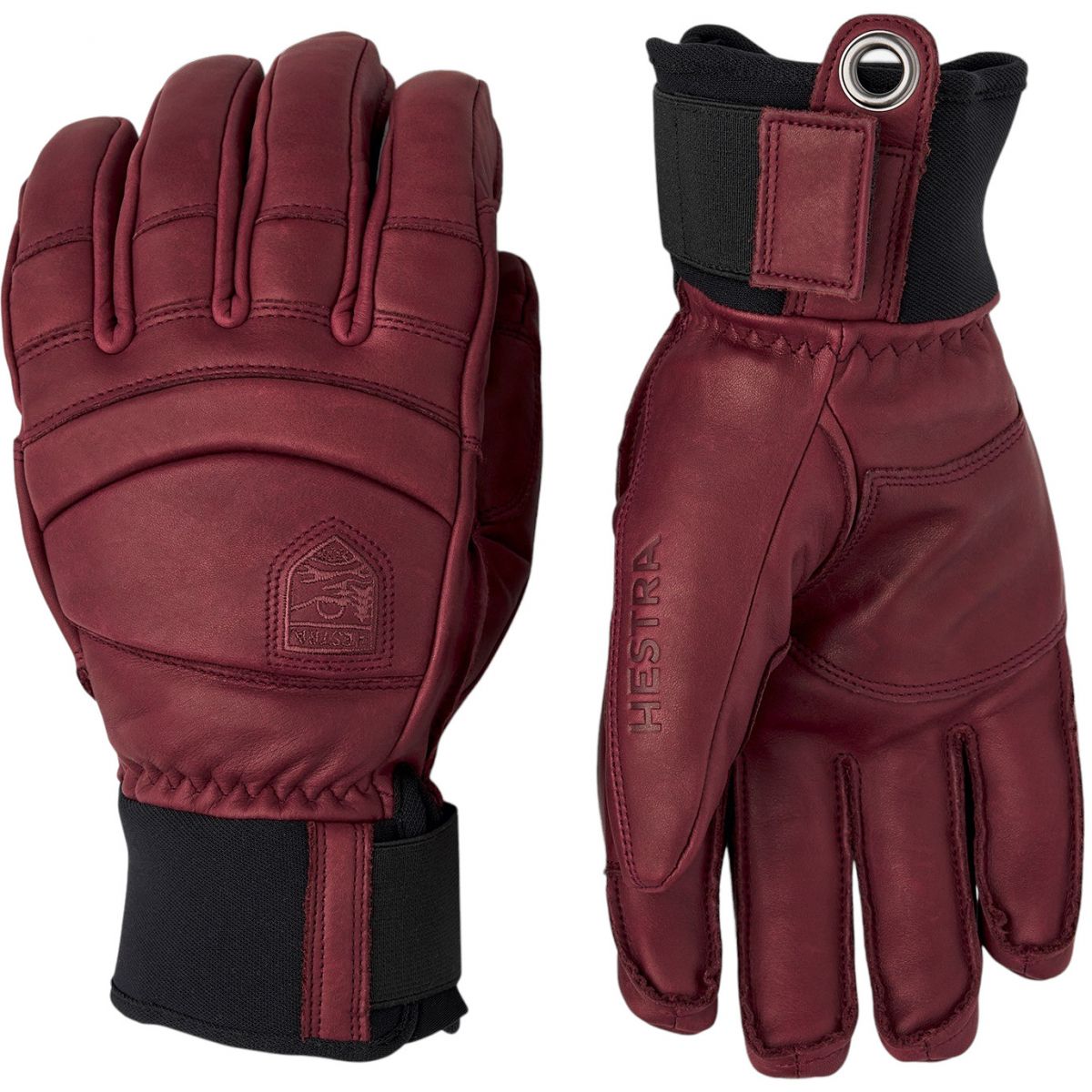 Hestra Fall Line, gants de ski, rouge foncé/rouge foncé