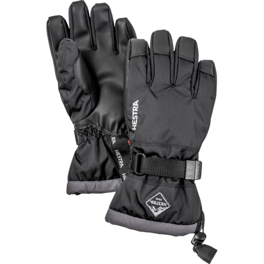 Hestra Gauntlet, Gants de ski, Junior, Noir