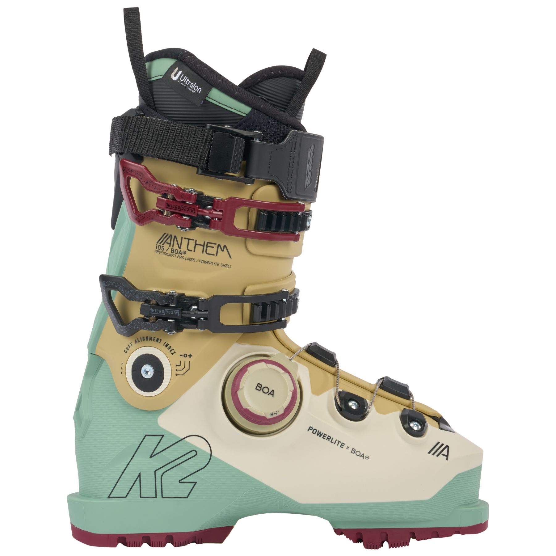 K2 Anthem 105 BOA, chaussures de ski, femmes, beige/bleu clair