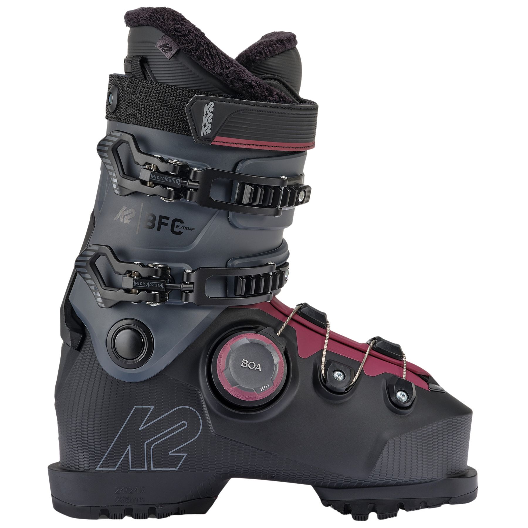 K2 BFC 95 BOA, chaussures de ski, femmes, gris/noir