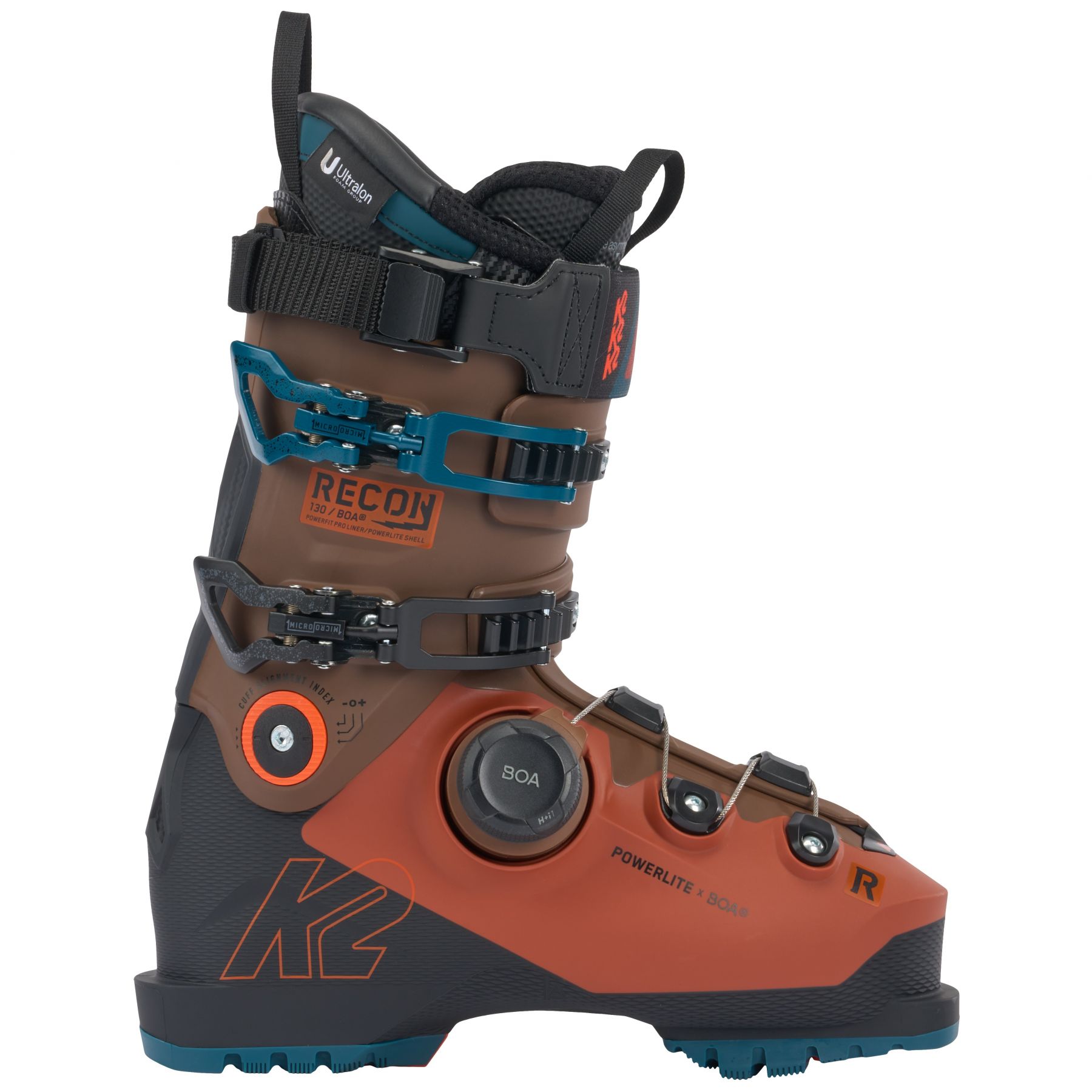 K2 Recon 130 BOA, chaussures de ski, hommes, rouge/marron