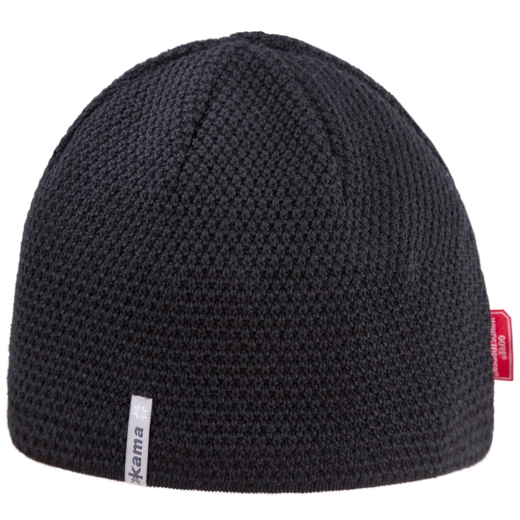 Kama bonnet en maille avec Gore Windstopper, noir