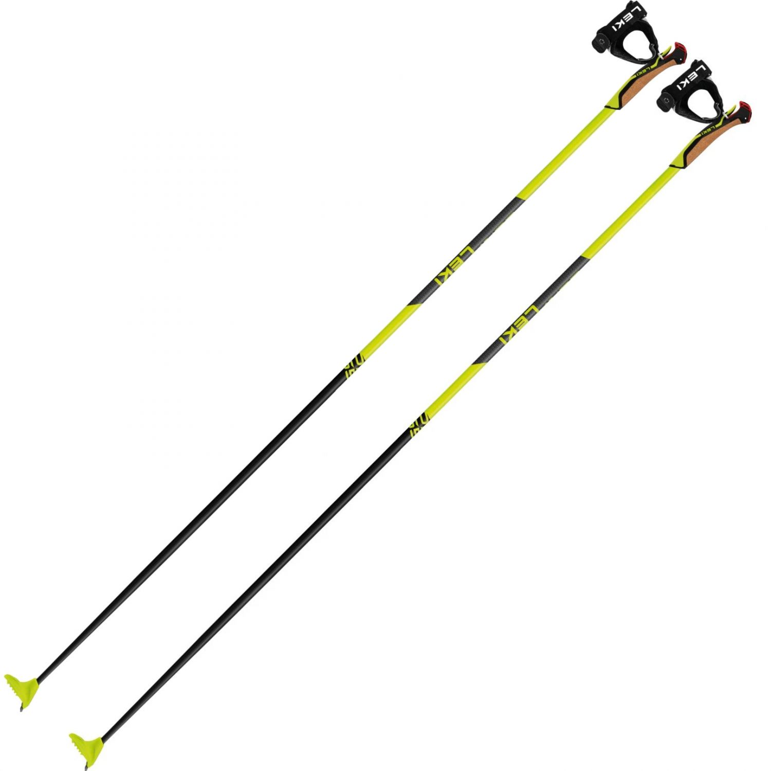 Leki PRC 650, bâtons de ski de fond, noir/jaune