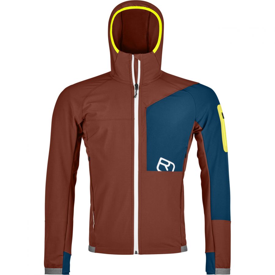 Ortovox Berrino Hooded, veste softshell, hommes, orange
