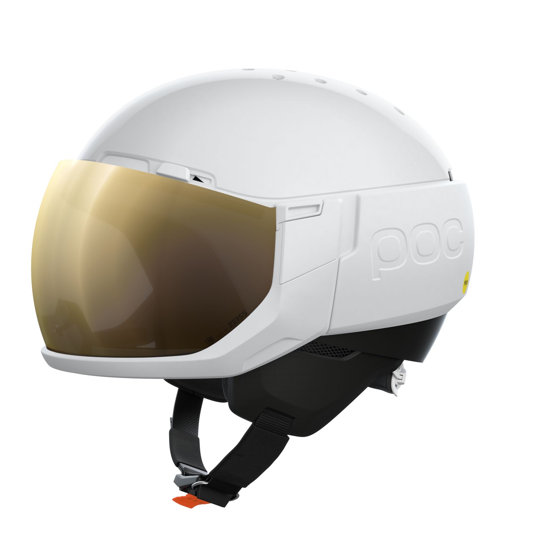 POC Levator MIPS, casque de ski avec visière, hydrogen white