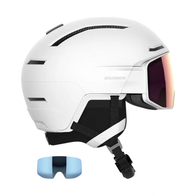 Salomon Driver Prime Sigma Plus, casque de ski avec visière, blanc