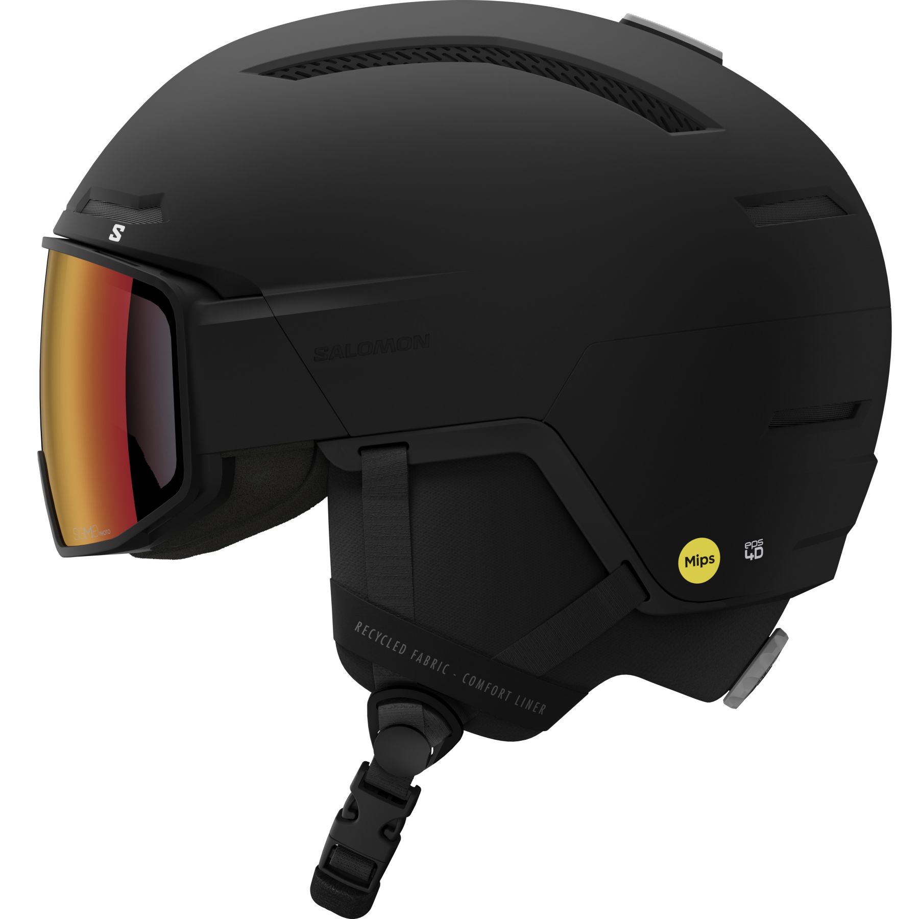 Salomon Driver Pro Sigphoto MIPS, casque de ski à visière, noir