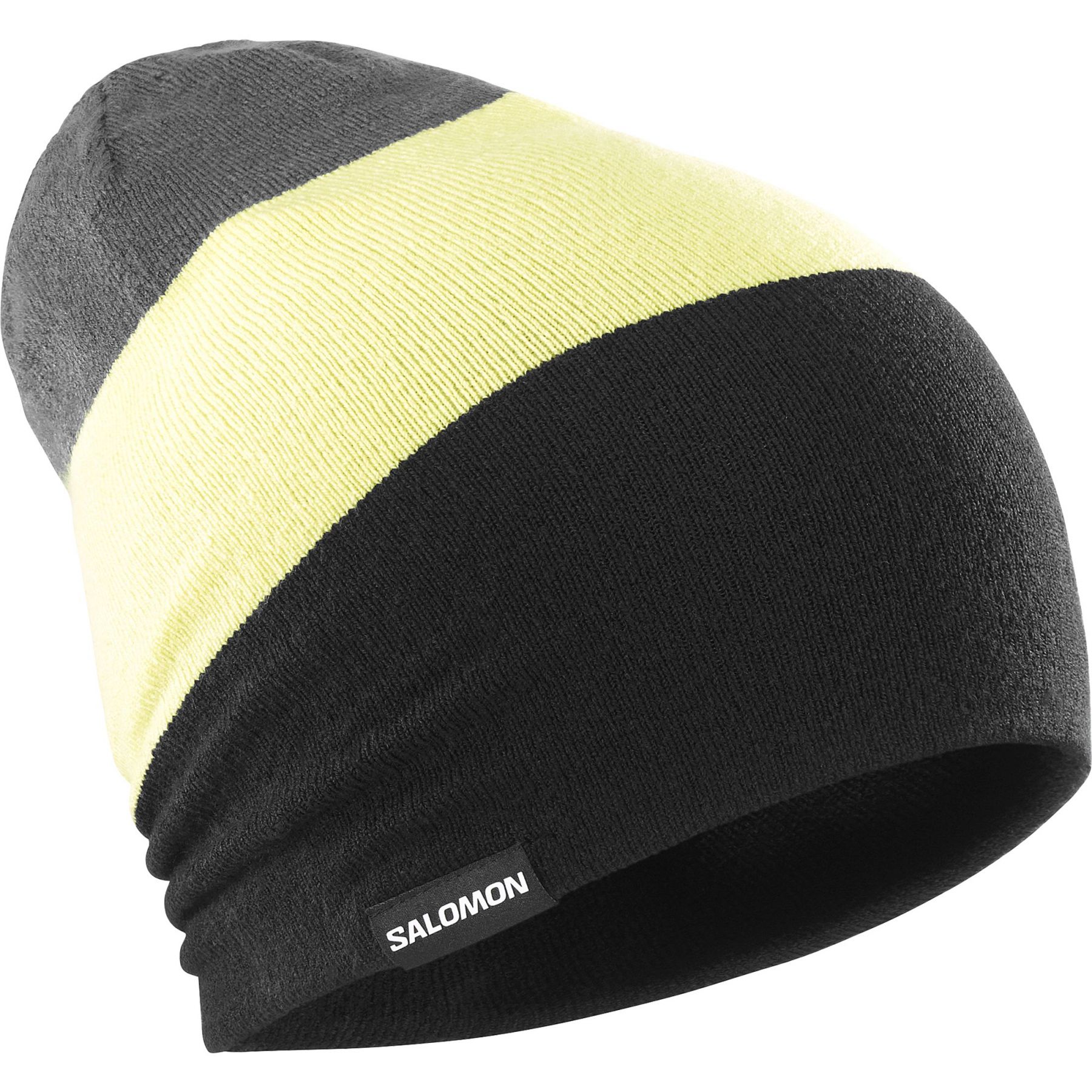 Salomon Flatspin Reversible Beanie, noir/jaune