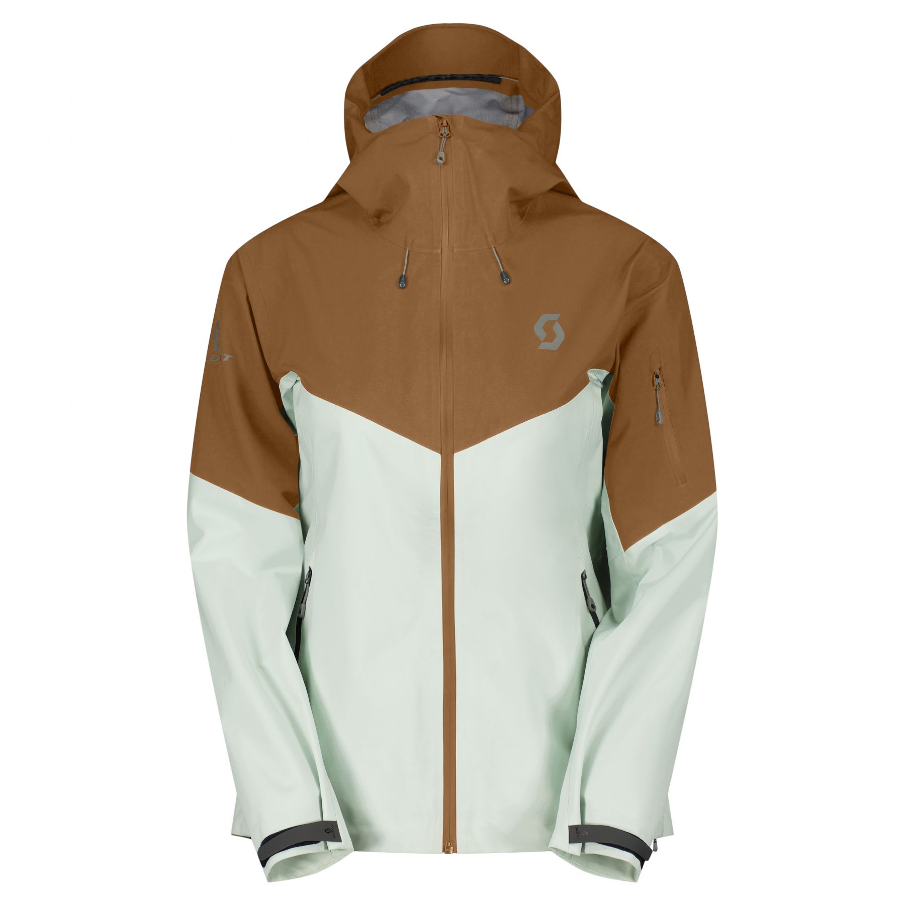 Scott Explorair 3L, veste en coquille, femmes, marron/vert clair