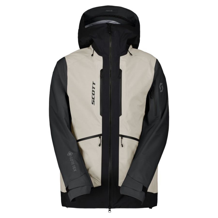 Scott Vertic GTX 3L, veste imperméable, homme, noir/blanc cassé