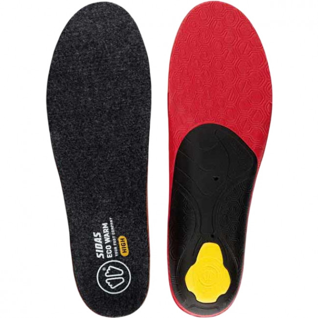 Sidas 3feet Eco Warm High, semelle, noir/rouge