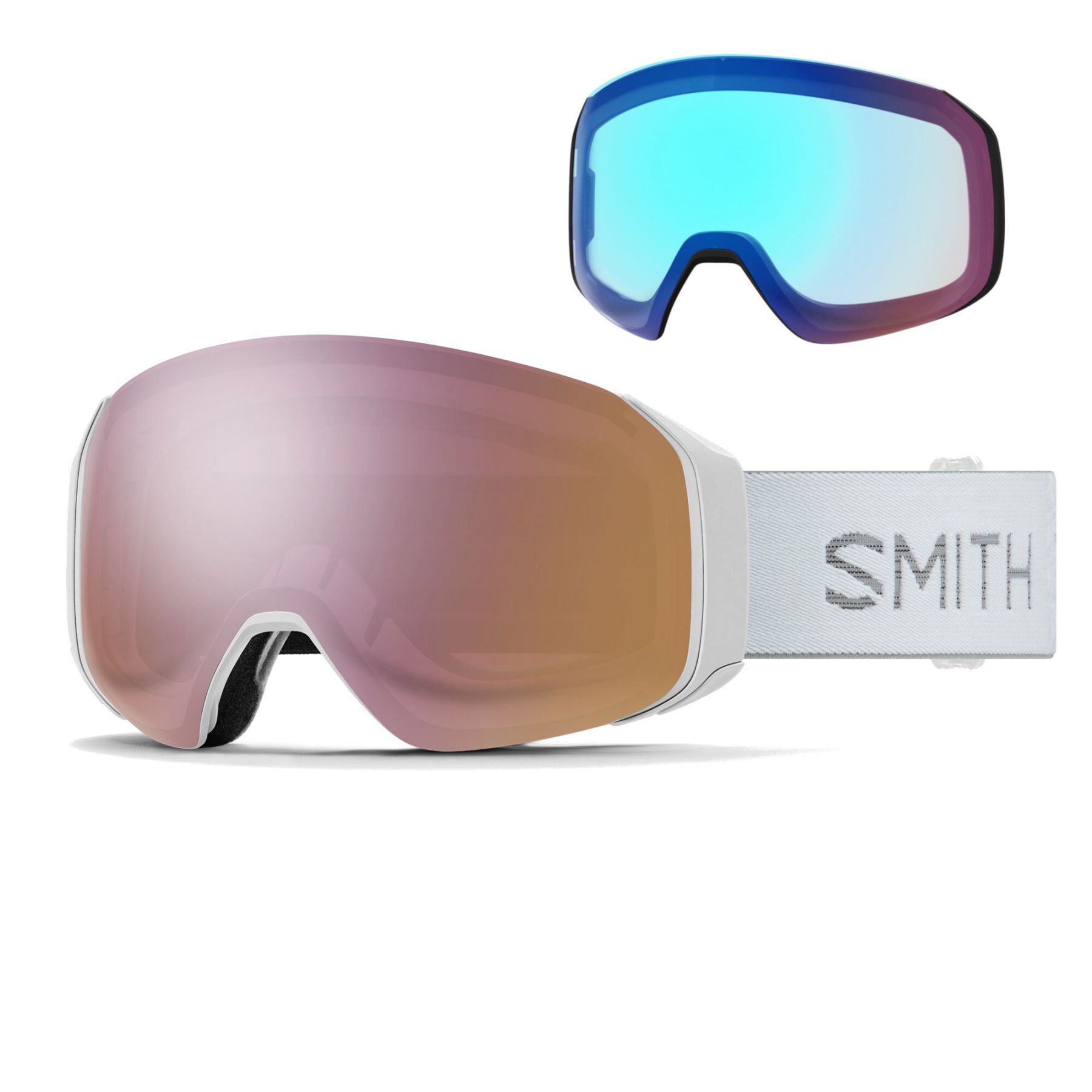 Smith 4D MAG S, masque de ski, white chunky knit