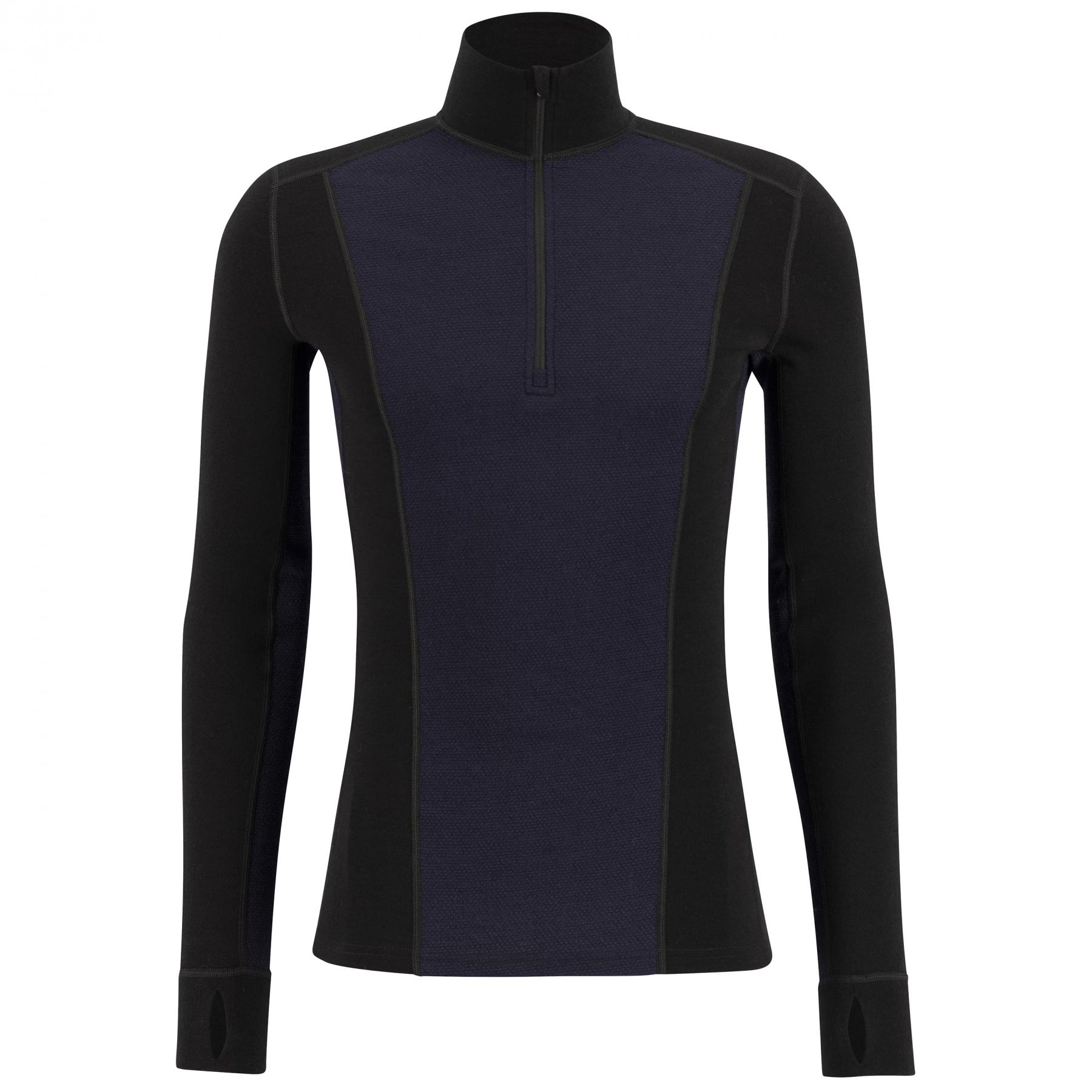 Ulvang Peak Map Half Zip, maillot thermique, hommes, noir/bleu foncé