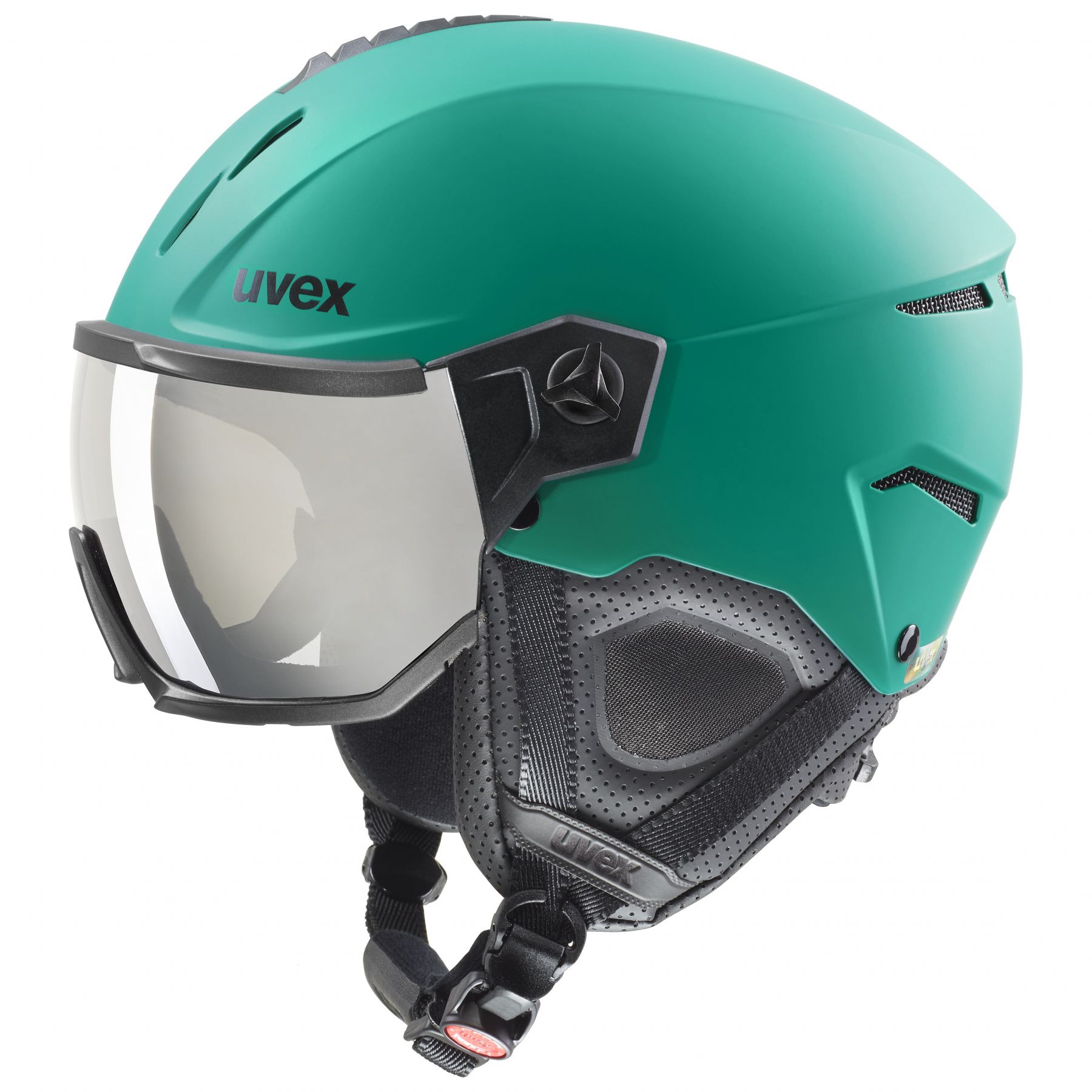 Uvex Instinct Visor, casque de ski à visière, turquoise