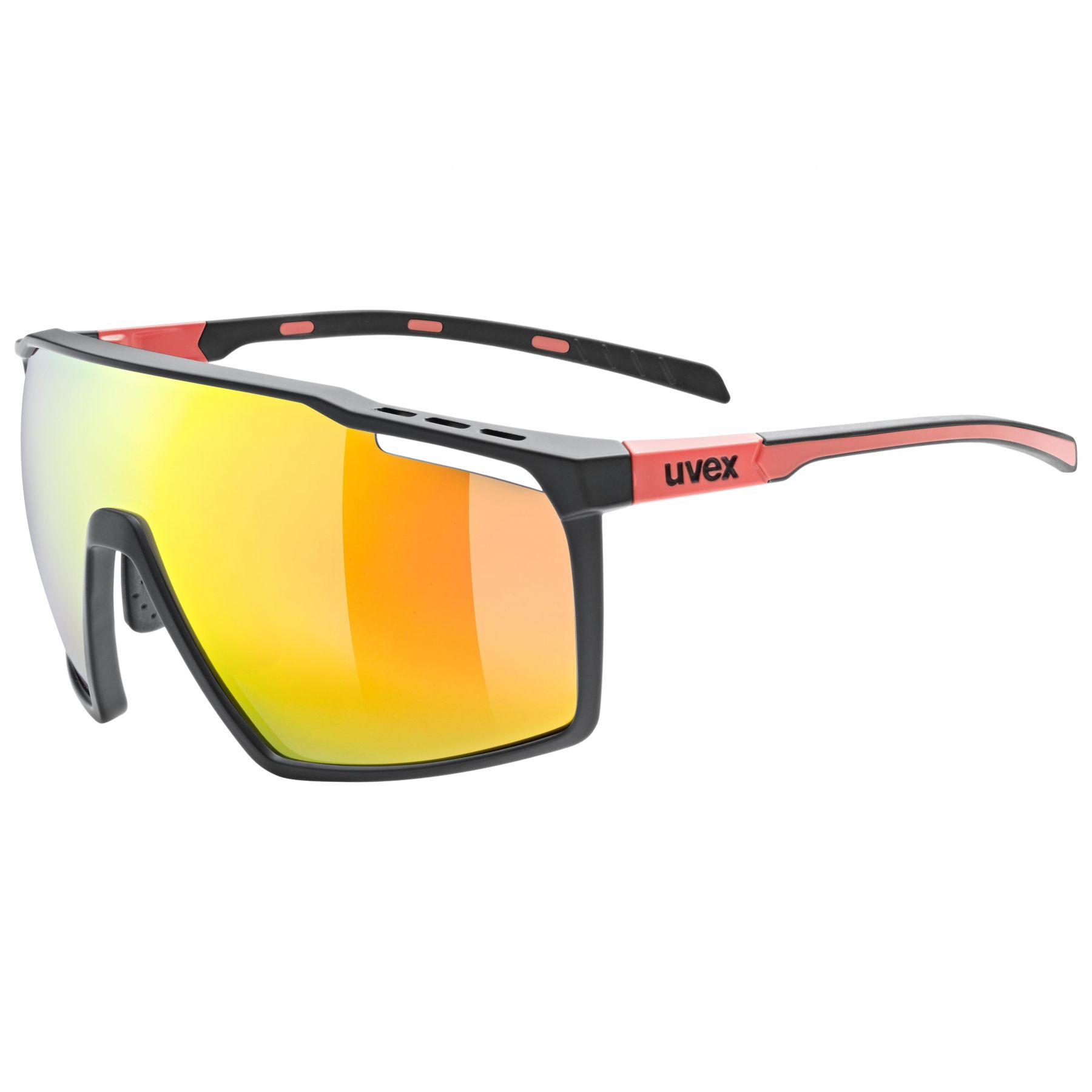 Uvex mtn perform, lunettes de soleil, noir/rouge