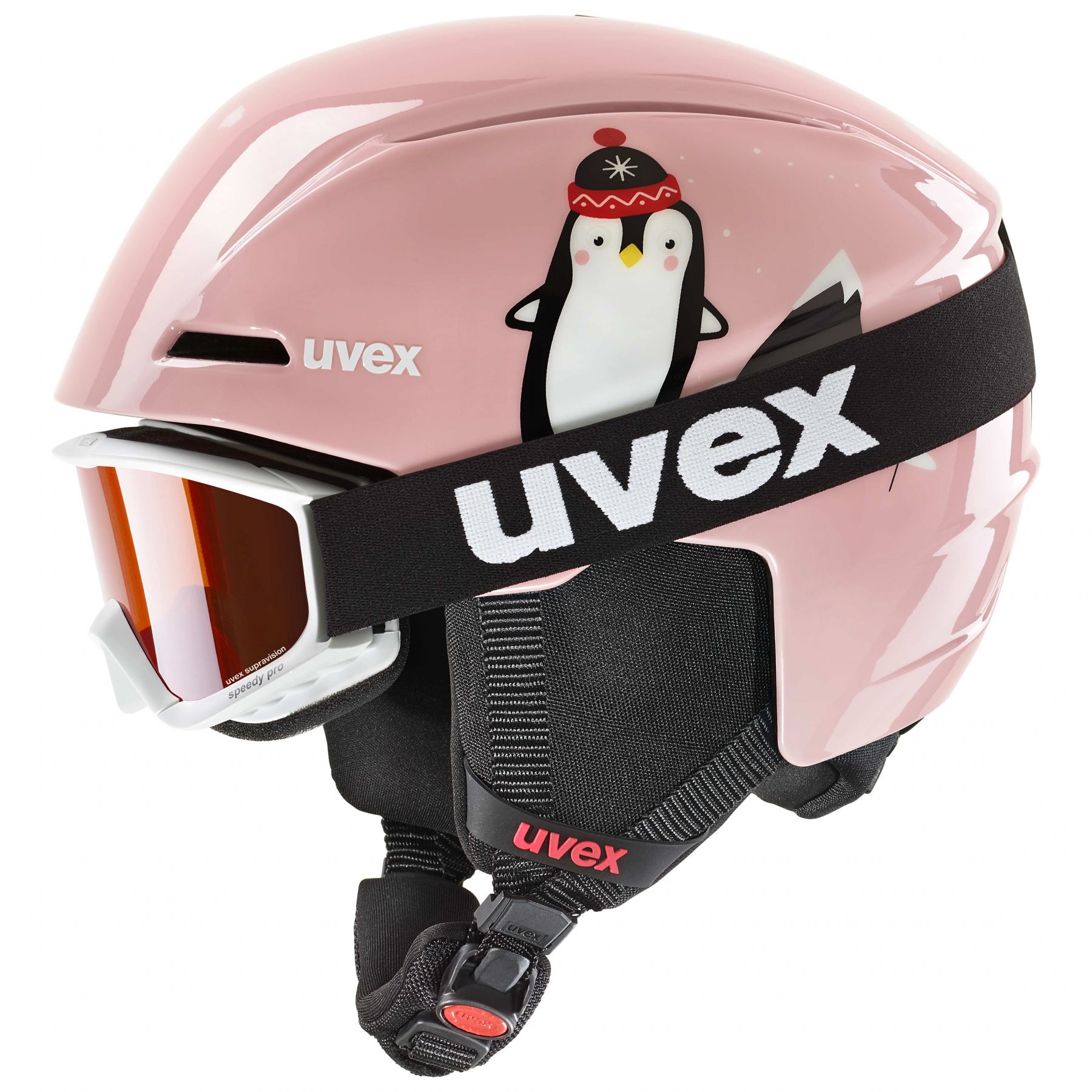 Uvex Viti Set, casque de ski + masque de ski, junior, rose