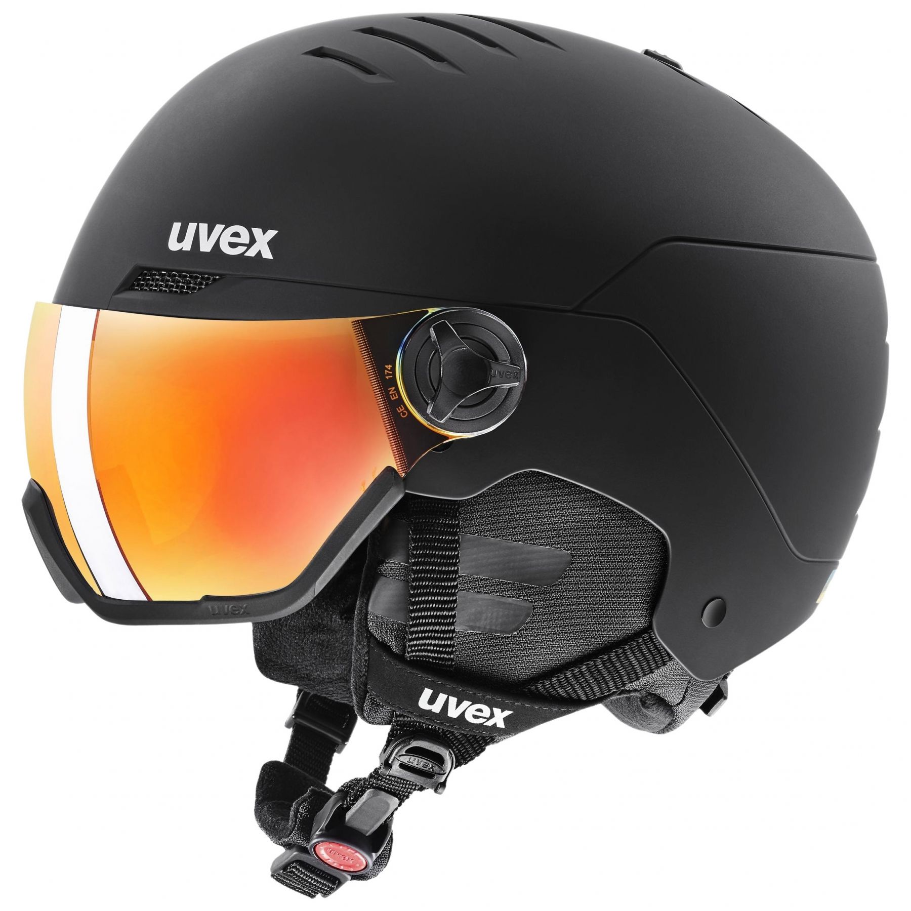 Uvex Wanted Visor, casque de ski avec visière, noir